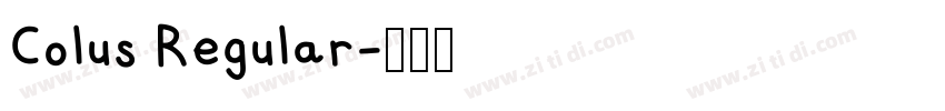 Colus Regular字体转换
